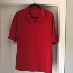 Nike golf shirt. Red L Dri fit